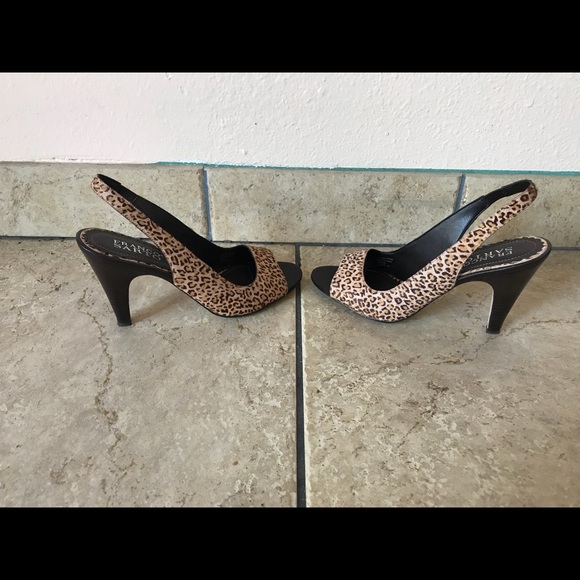Franco Sarto Leopard Slingback Pump Sz 7M - Picture 3 of 8